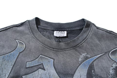 Letter Ghost Pattern T-shirt