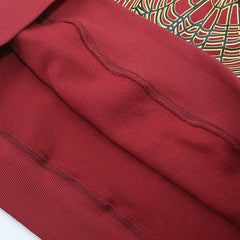 Spider Web Print Gothic Punk Hoodie-Green #144