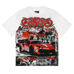 Racing Car Pattern T-shirt #G1186/G3186