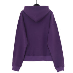 Web Print Gothic Punk Hoodie-Purple #143