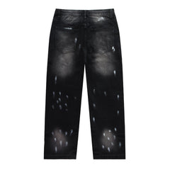 Embroidered Rhinestone Jeans #8253