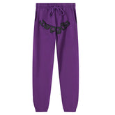 Black Foam Printing Pant-Purple #8308