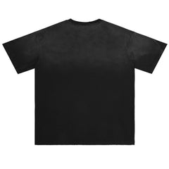 Letter Print Distressed T-shirt