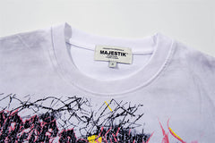 Pattern Rhinestone Tee