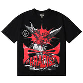 Letter Printed T-Shirt Black