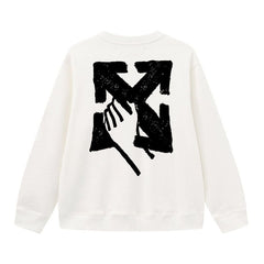 Off White Arrow Pattern Printed Sweatshirts