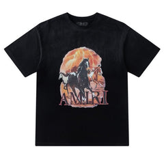 Horse pattern T-shirt