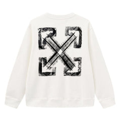 Off White Arrow Pattern Printed Sweatshirts