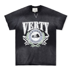 Verty University Crewneck Tee "Black"