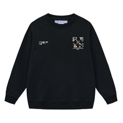 Off White Arrow Pattern Printed Sweatshirts