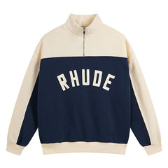 Contrast Varsity cotton sweatshirt