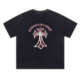 CH Patterned Washed Distressed T-shirt