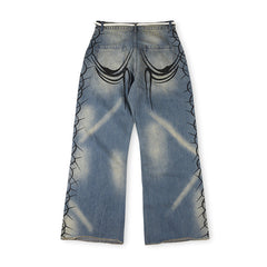 Raw Edge Airbrushed Jeans