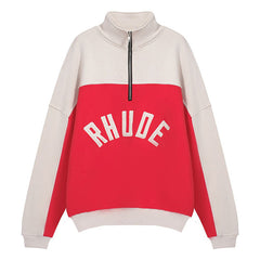 Contrast Varsity Cotton Sweatshirt
