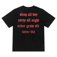 Vampire Printed Cotton Jersey T-shirt