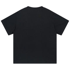 Web Print Gothic Punk T-Shirt Black