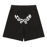 Letter Pattern Rhinestones Shorts #S234 Black