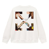 Off White Arrow Pattern Printed Sweatshirts