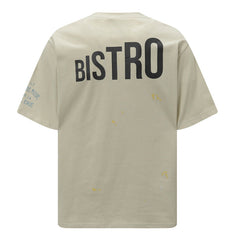 . Men's Natural Paint-Splattered Distressed Printed Cotton-Jersey T-