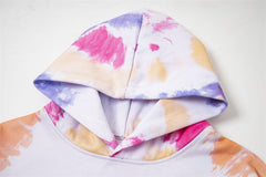 Tie-dye Gold Letter Hoodies