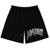 Letter Print Shorts #A8719