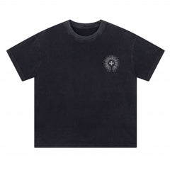 CH Patterned Washed Distressed T-shirt