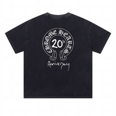CH Patterned Washed Distressed T-shirt