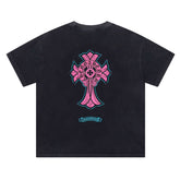 CH Patterned Washed Distressed T-shirt