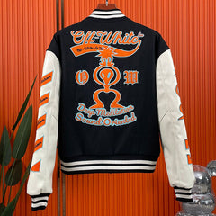 Embroidered Baseball Paneled Jacket