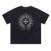 CH Patterned Washed Distressed T-shirt
