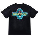 Cartoon Big Bad Wolf Pattern T-shirt