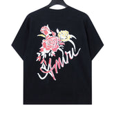 Floral Letter Pattern T-shirt