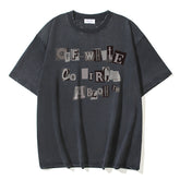 Washed Letter T-shirt