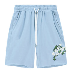 Letter Logo Embroidery Shorts