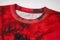Red Skull Print T-shirt #G532