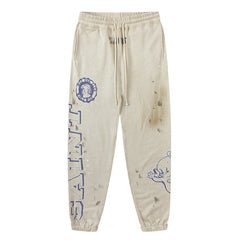 Logo Distressed Cotton Pant