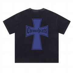 CH Patterned Washed Distressed T-shirt