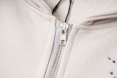 MIXED EMOTION Rhinestone-Emblazoned Logo Hoodie