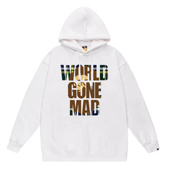 Head Letter Pattern Print Hoodie