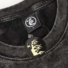 letter portrait print casual T-Shirt