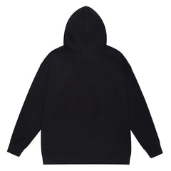Head Letter Pattern Print Hoodie