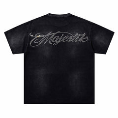 Warhorse Pattern Rhinestone Tee