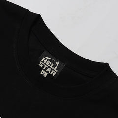 Family Letter printed T-Shirt Black