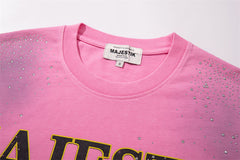 Washed Distressed Rhinestone Tee