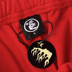 Retro washed Flare pants Red