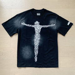 Hell Star Washed Print Short Sleeve Tee