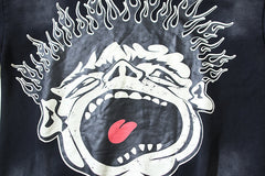 Records Tie Dye Hoodie Black