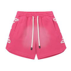 Embroidered Washed Distressed Short #G6689-3