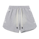 Embroidered Washed Distressed Short #G6689-7