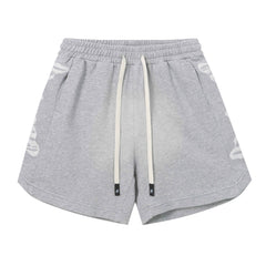 Embroidered Washed Distressed Short #G6689-7